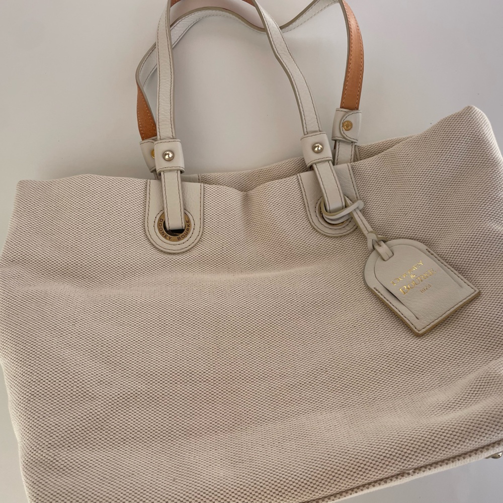 Dooney & Bourke Cream and Tan Tote Bag